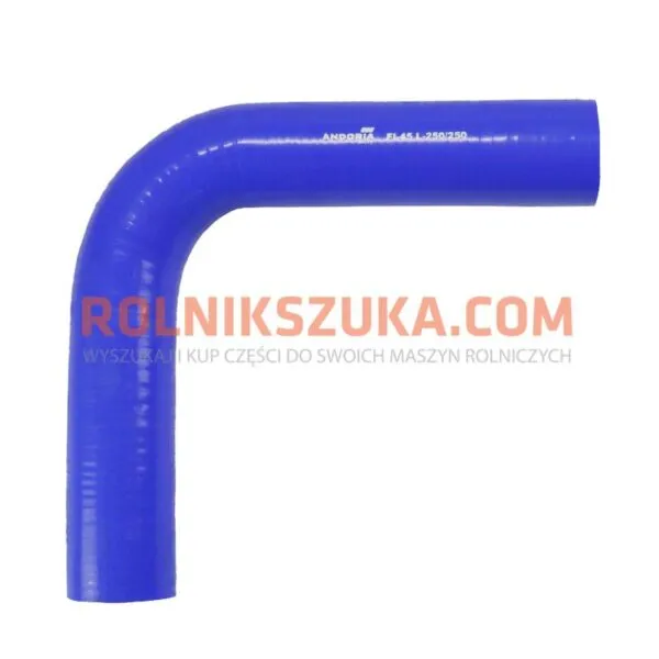 Przewód kolano 90° SAE 20R1 (-) 40C do (+) 180C dwustronnie 250mm FI-45mm uniwersalne silikon LEILAND