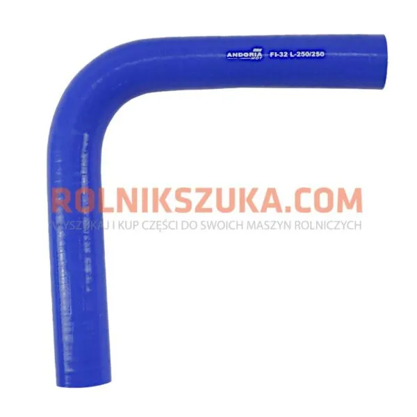 Przewód kolano 90° SAE 20R1 (-) 40C do (+) 180C dwustronnie 250mm FI-32mm uniwersalne silikon LEILAND