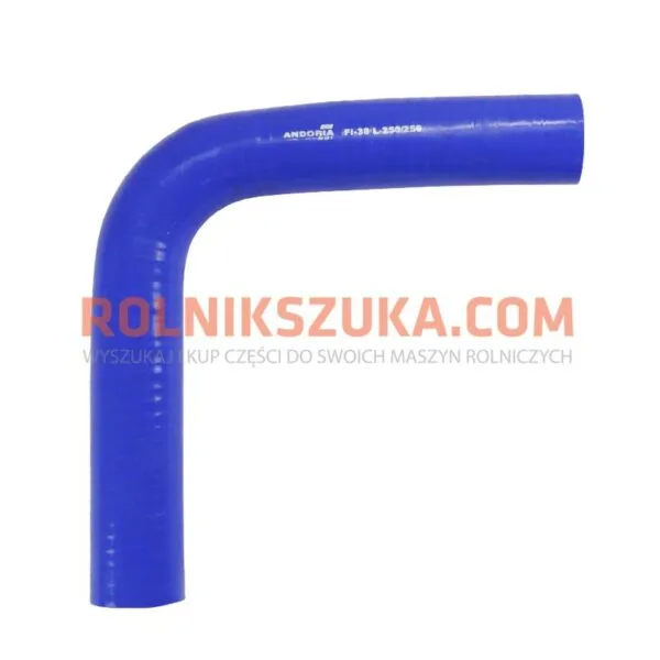 Przewód kolano 90° SAE 20R1 (-) 40C do (+) 180C dwustronnie 250mm FI-38mm uniwersalne silikon LEILAND